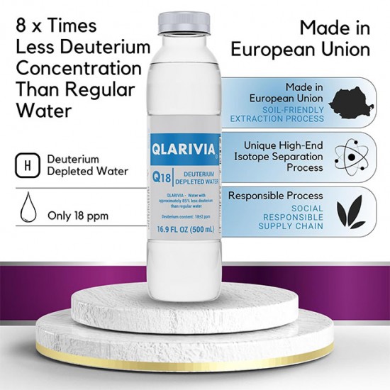 1 caja de Qlarivia 18 ppm (24 botellas de agua empobrecida en deuterio)