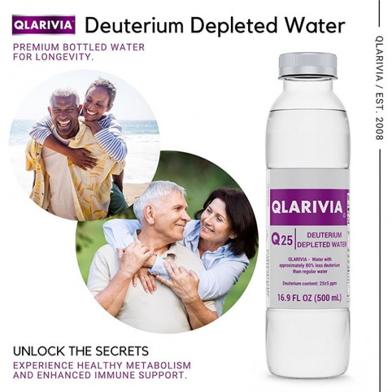 1 case Qlarivia 25 ppm (24 bottles of Deuterium Depleted Water)